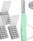 SPA SCIENCES - SIMA Patented Dermaplane Razor for Women Face – Painless 2-in-1 Facial Exfoliation & Peach Fuzz Hair Removal – Anti-Aging – 3 Speeds – Rechargeable – 21 Weeks Treatment