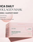 VT COSMETICS CICA Collagen Daily Mask 30 Sheets, 300Da Low Molecular Collagen for Skin Elasticity, Hydrating & Firming, Pink Collagen Essence, Korean Face Mask