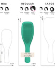 Tangle Teezer Ultimate Detangler Curly Hair Brush, Dry & Wet Hairbrush, Reduces Frizz & Breakage, for 3C to 4C Curly Hair Types, Aqua Green