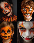 BOBISUKA Orange Face Paint Stick – Creamy Blendable Sweatproof Eye Black for Sports Halloween SFX Cosplay Costume Makeup, Great for Pumpkin, Tiger, Fire Makeup Looks