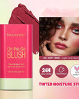 MEICOLY Multi Use Makeup Blush Stick,On-the-Go 2-in-1 Lip