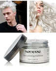 Temporary Hair Color Wax,Hair Spray Color, Hair Wax Color 4.23 oz, Easy Washout Temporary Hair Dye for Halloween,Cosplay, Party (White, 4.23)