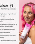 Four Reasons Color Mask INTENSE - Pink – (27 Colors) Intensive Toning Treatment - Color Depositing Conditioner – Semi Permanent Hair Dye for Lightened and Colored Hair– 100% Vegan, 6.76 fl oz