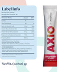 AXIO Regular Energy Drink Powder, Strawberry Splash, 30 Packets, Instant Energy Powder, Energy Supplement in a Drink Mix, w/B Vitamins, DMAE, L-Theanine, Quercetin, Green Tea & Pine Bark Extract