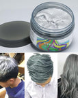 Temporary Grey Hair Color Wax,Natural Hair Spray Color Washable For Kids Women Men For Dark Light Hair Hairstyle Cosplay Halloween Party Christmas Diy Hairstyle