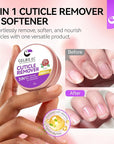 gelike ec Cuticle Cream for Dry Damaged Cuticles: Rose Organic Nail Cuticle Remover for Dry, Rough Hands Cracked Rigid Skin - Professional for Salon Home Use