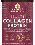 Ancient Nutrition Hydrolyzed Collagen Peptides Powder, Unflavored Multi Collagen Powder Packets for Women and Men with Vitamin C, 24 Servings, Supports Skin and Nails, Gut Health