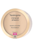 Neutrogena Mineral Sheers Lightweight Loose Powder Makeup Foundation with Vitamins A, C, & E, Sheer to Medium Buildable Coverage, Skin Tone Enhancer, Face Redness Reducer, Nude 40,.19 oz (Pack of 2)
