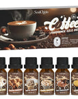 Coffee Fragrance Oils Set, Essential Oil for Diffuser, Diffuser Oil, Use for Soap Candle Making,Caramel Apples, Pumpkin Pie, Candy Corn, Halloween Cookies, Popcorn Balls, Snickers Bars