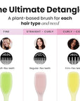 Tangle Teezer Plant-Based Ultimate Detangler Brush, Dry & Wet Hair Brush, Eliminates Knots & Reduces Breakage for All Hair Types, Marshmallow Pink