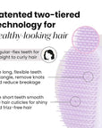 Tangle Teezer Original Detangler Brush, Dry & Wet Hairbrush for All Hair Types, Lilac