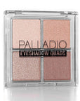 Palladio Eyeshadow Quads, Velvety Pigmented Blendable Matte, Metallic and Shimmer Finishes, Creamy Formula, Four Way Quad Eye Shadow Palette, Talc-Free (Ballerina)