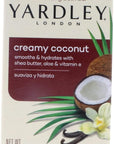Yardley Creamy Coconut Bath Bar, 4.25 oz Pack of 8
