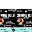 Ardell Strong Hold Lash Glue, Black - Professional Waterproof Lash Adhesive for Strip Lashes with Precision Brush, Fast-Drying 24-Hour Lift-Proof Formula, 2-Pack