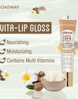Ruby Kisses Broadway Vita-Lip Clear Lip Gloss (7 Pack) Ultra-Hydrating & Soothing Formula with Vitamins, High-Shine Non-Sticky Finish Lip Balm with Honey, Argan Oil, Shea, Mango Butter, Cherry, Peach