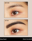 Morphe Micro Dual Eyebrow Pencil - Dual-Ended Brow Pencil Featuring a Retractable, Ultra-Precise, Pointed Tip - Richly Pigmented, Smooth-Gliding, Long-Lasting Wax Formula - Chocolate Mousse (0.003 oz)