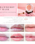 2PCs Strawberry Lip Sleeping Mask,Bee Lip