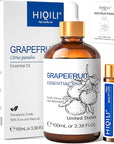 HIQILI 100 ml Grapefruit Essential Oil, for Diffuser, Skin Care, 100% Pure and Natural - 3.38 Fl Oz