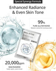SNP Real Active Glutathione Ampoule Sheet Mask | Vegan Face Mask with Glutathione & Niacinamide | Revitalizing and Balancing for All Skin Types | Korean Face Masks Skincare | 10 Sheets