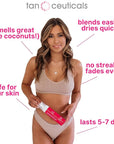 Tanceuticals CC Self Tanning Body Mousse - Self Tanner in Dark Shade - Healthy Ingredients and Fresh Coconut Scent Give Instant, Long-Lasting Sunless Tan - 6.7 oz