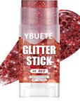 Red Face and Body Glitter Stick for Sparkling Makeup, Hair Glitter Accessories for Women, Highlighting Stick for Fairy Dust Makeup, Cheerful Face Glitter for Festive Parties and Carnivals