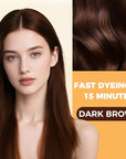 Dark Brown Hair Dye Shampoo 3 in 1 for Gray Hair Coverage, Hair Color Shampoo for Women Men, Herbal Ingredients Champu Para Pintar el Cabello (16.9 Oz)