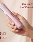 Dermaplaning Tool for Women Pink - Facial Exfoliation & Peach Fuzz Hair Removal with Rechargeable Sonic Edge Technology, 10 Refill Blades