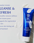 SEKKISEI Facial Cream Wash, Foaming Face Cleanser, 4.5 Ounce