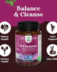 GCleanse Uric Acid Support Supplement - Uric Acid Cleanse Joint Support Supplement with Chanca Piedra Tart Cherry Celery Seed Extract and Bromelain - Herbal Liver and Kidney Cleanse Detox and Support