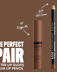NYX PROFESSIONAL MAKEUP Butter Gloss Brown Sugar, Non-Sticky Lip Gloss - Fudge Me (Warm Brown)