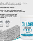 Natures Plus Collagen Peptides, Vanilla - 0.8 lb Powder - Hair, Skin, Nail & Joint Health, Immune System Support - Non-GMO, Gluten Free - 14 Servings