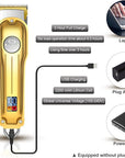 CIICII Hair Clippers for Men Professional, Cordless Barber Clippers for Hair Cutting (12Pcs Rechargeable USB Adjustable LCD Display Hair Beard Grooming Trimming Haircut Kit) for DIY Home Barber Salon