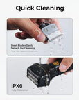 GLAKER Hair Clippers for Men Professional, Cordless Clippers for Hair Cutting, Mens Bear Trimmer, Electric Razor Barber Clippers Hair Trimmer, Gifts for Men (Deep Black)