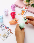24 Sets Milk Tea Shaped Cute Girls