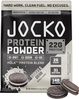 Jocko Mölk Whey Protein Powder - Keto, Probiotics, Grass Fed, Digestive Enzymes, Amino Acids, Sugar Free Monk Fruit Blend - Supports Muscle Recovery & Growth (2 LB, Cookies & Cream)