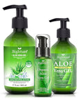 Organic Aloe Vera Gel, Aloe Vera Gel Extracted from Freshly Cut Pure Aloe Leaves, Skin Care for Deeply & Rapidly Soothing, Firming, After Shave, Sunburn Relieve, etc (Travel Pack)