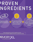 MemoryXL, Magnesium L-Threonate: Brain Supplement for Memory & Focus; Magtein®, Phosphatidylserine, Vitamin Mix. Improves Memory Focus Attention Learning & Logic. 0 Sugar, 0 cal, 30pk Cranberry Lemon