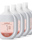 Method Premium Foaming Hand Wash Refill, Vanilla + Raspberry, Recyclable Bottles, Biodegradable Formula, 28 fl oz (Pack of 4) (Packaging May Vary)