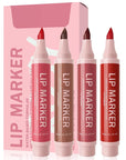 Lip Stain Marker Pen Set-4 Pcs Hydrating Lip