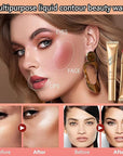 Summaryas Contour Wand & Blush Wands Duo - Blushs, Liquid Blush Wand for Women (Liquid blush stick, 15ml-03)