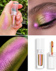 MAKI YIKA Glitter Eyeshadow Rose Pink Liquid Multichrome Eyeshadows Long Lasting, Metallic Chameleon Eye Shadow Smudgeproof Holographic Eye Topper Glitters (#5 Moonbow)