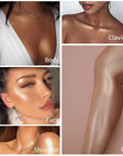 AKARY Liquid Highlighter Makeup for Face Body, Contour Warm Brown)