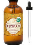 US Organic Jojoba Oil, USDA Certified Organic,100% Pure & Natural, Cold Pressed Virgin, Unrefined, Haxane Free, Sourced from Middle East Directly (Medium (4oz, 115ml))