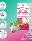 Hyleys Slim Tea Pomegranate Flavor - Weight Loss Herbal Supplement Cleanse and Detox - 25 Tea Bags (12 Pack)