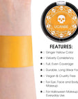 UCANBE Yellow Face Body Paint Makeup Foundation, Professional Cream Greasepaint for Kids & Adults, Non-Toxic SFX Makeup Facepaint Kit for Halloween Parties, Minions Emoji Lion Tiger Costume & Cosplay