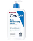 CeraVe Daily Moisturizing Lotion for Dry Skin, Body Lotion & Face Moisturizer with Hyaluronic Acid and Ceramides, Daily Moisturizer, Fragrance Free, Oil-Free, 19 Ounce