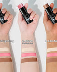 3Pcs Cream Contour Stick Makeup Kit, Shades with Highlighter, Blush and Bronzer Contour Stick for Sculpt the Cheeks, Long Lasting, Waterproof, Matte & Dewy Finish LIGHT(1+3+4)
