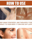 Shimmer Body Oil,Long Lasting Waterproof Face Brighten Glow Pearl White)