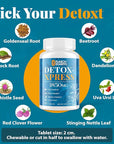 Liver Kidney Cleanse Detox & Repair, Milk Thistle Supplement, Natural Herbal Formula,Body Detox for Women & Men, Toxin Flush Max Absorption Liver Cleanser,Digestion Balance & Mood,120 Chewable Tablets
