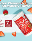 Health Plus Colon Cleanse Digestive Support | Natural Sweetener without Artificial Flavors | Daily Fiber for Toxin Elimination To Reduce Bloating | Strawberry Flavor | 9 Ounces, 36 Servings